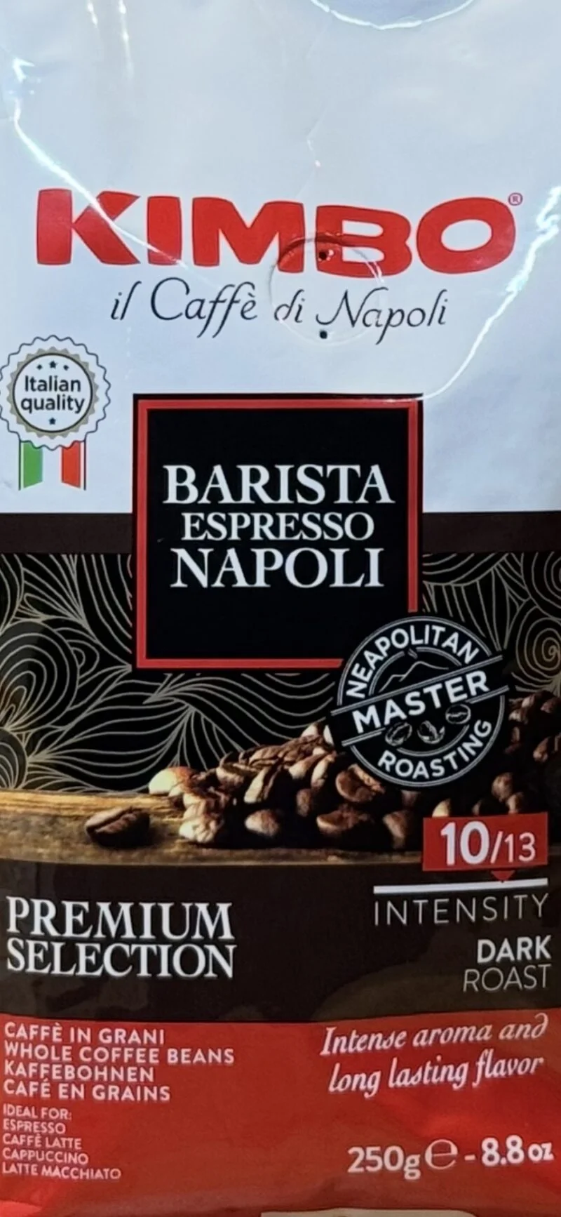 Kimbo Barista Espresso Napoli – zrnková káva 250 g