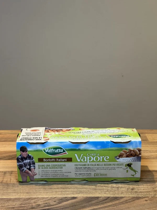 Italské BIO fazole - Valfrutta Cotti a Vapore – Borlotti Italiani 3×150 g