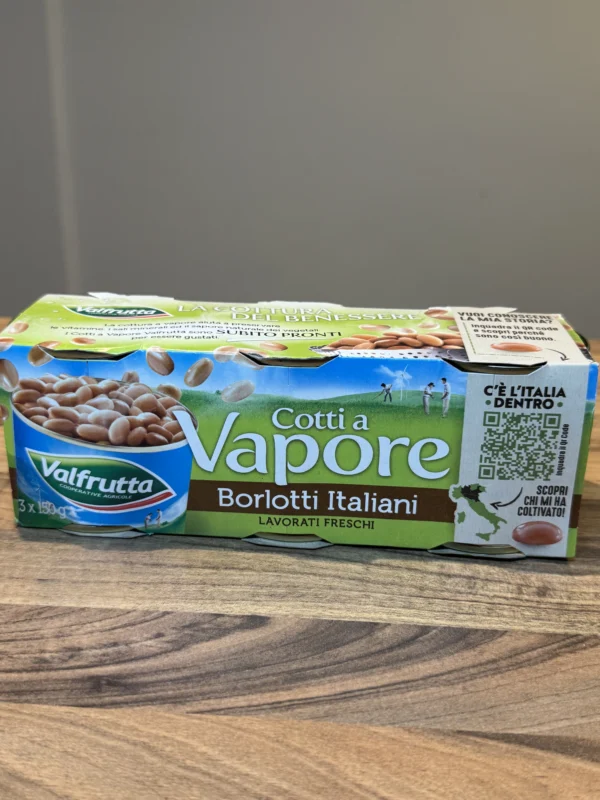 Italské BIO fazole - Valfrutta Cotti a Vapore – Borlotti Italiani 3×150 g